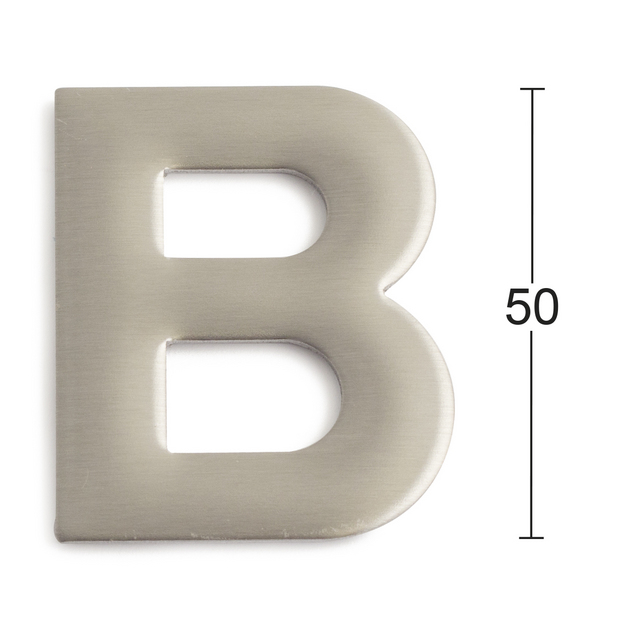 BOKSTAV B ROSTFRI 50MM