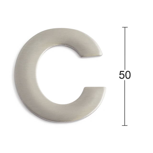 BOKSTAV C ROSTFRI 50MM