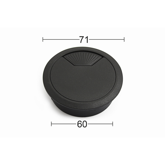 Produktbild föreställande artikeln KABELGENOMFÖRING SVART 60MM SB  från kategorin Förläggningsmaterial