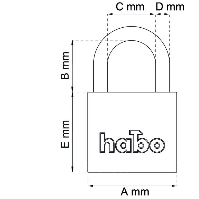 HÄNGLÅS HABO 900-3 KLASS3 SB
