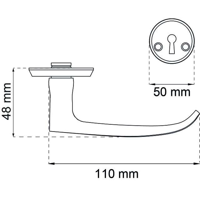 DÖRRHANDTAG A1871 M.MÄSSING KOMBI PP