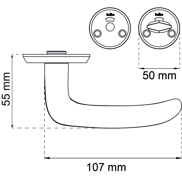 DÖRRHANDTAG A696-A262 KROM PP