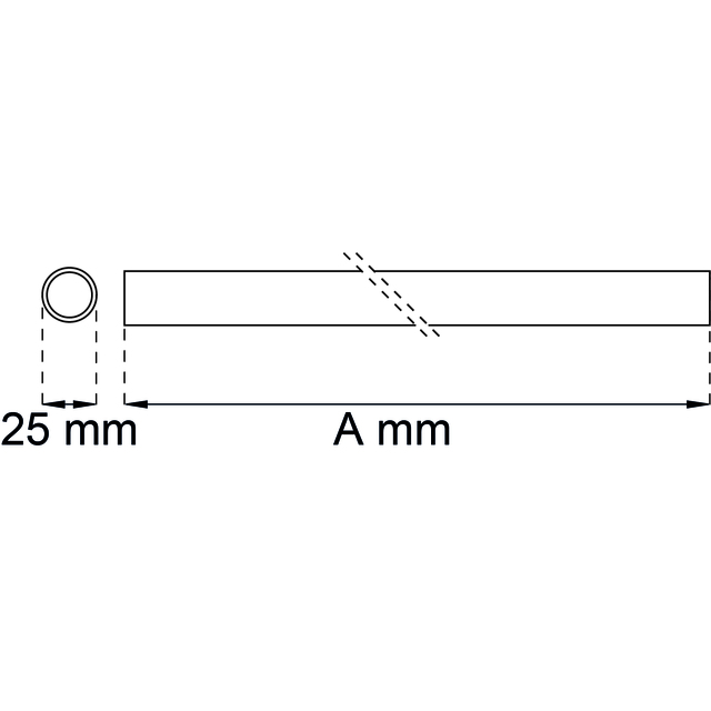 STENYLRÖR 1600 VIT 25X900MM