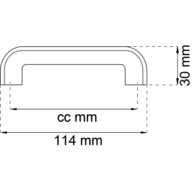 LÅDHANDTAG NINA BOK CC96 2ST SB
