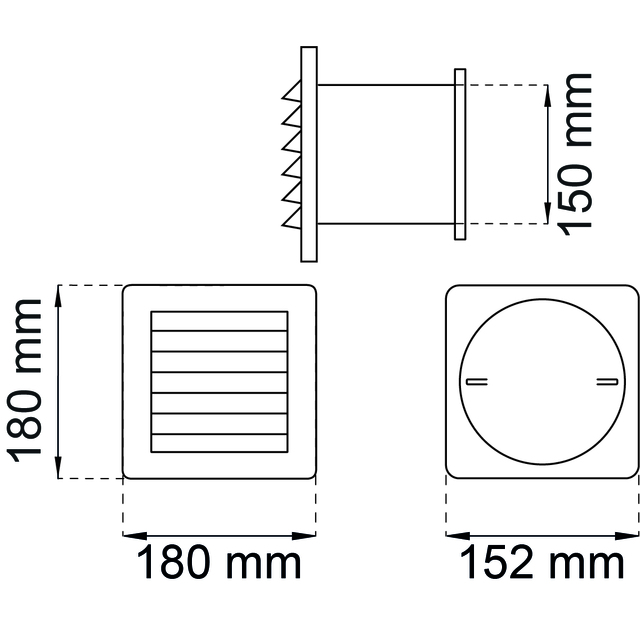 BLOCKVENTIL 286-150 PL (P)