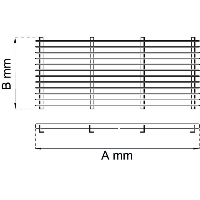 FOTSKRAPA 500-60Z GALV 600X320MM