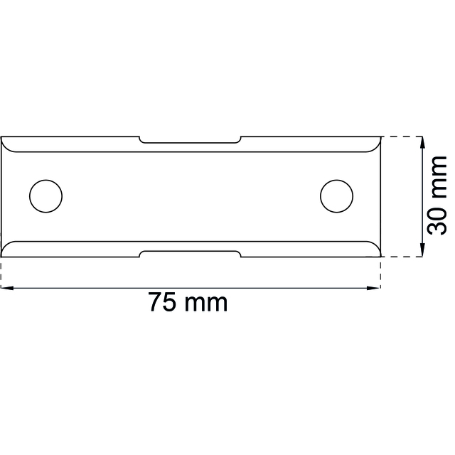 GARDINBESLAG 420-H2 VIT 2-P SB L=75MM 2-PACK VITLACK