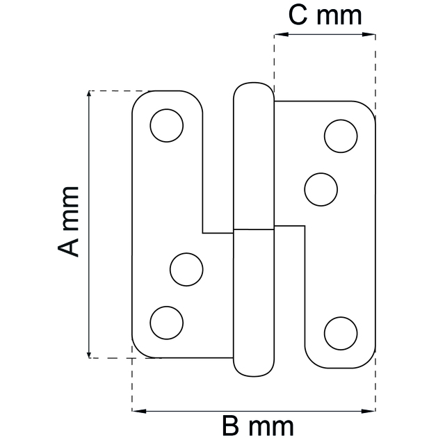 LYFTGÅNGJÄRN 3220 98MM HÖGER GALV 2ST/FRP INKL SKRUV