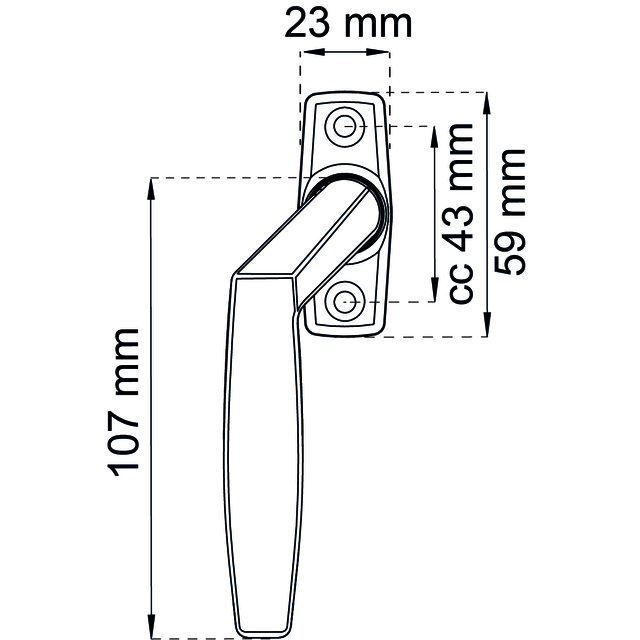 FÖNSTERHANDTAG 2162VCH SB (P)
