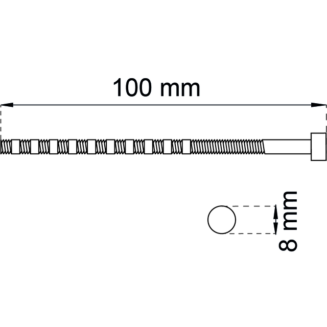 CYLINDERSKRUV M5 100MM + TÄCKLOCK KROM SB