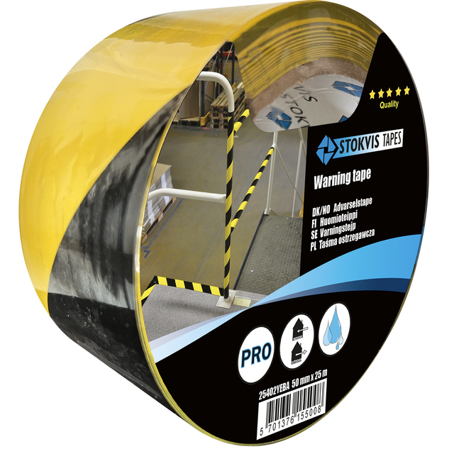 VARNINGSTEJP GUL/SVART 50MM 25M | Beijerbygg Byggmaterial
