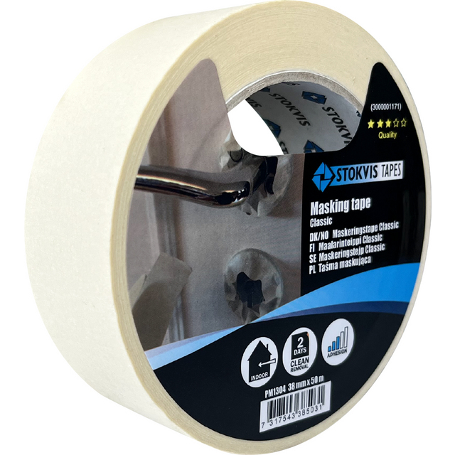 Produktbild föreställande artikeln MASKERINGSTEJP 38MMX50M CLASSIC 60GR från kategorin Maskeringstejp