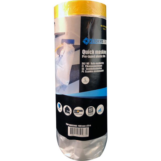 SNABBMASKERING UV-BESTÄNDIG 60DGR WASHI GUL 1400MM 33M | Beijerbygg Byggmaterial