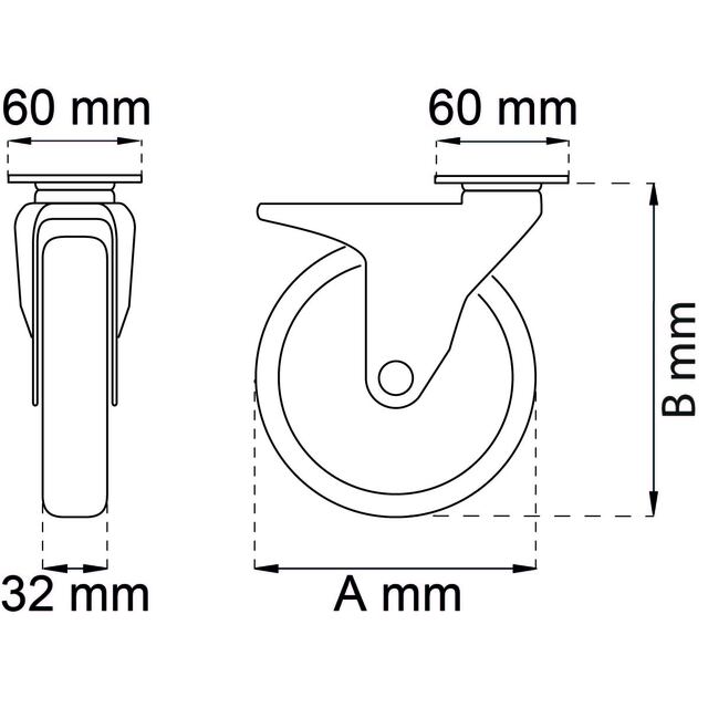 LÄNKHJUL KULLAGER 4312 125MM BROMS ELZINK 70 KG (1)