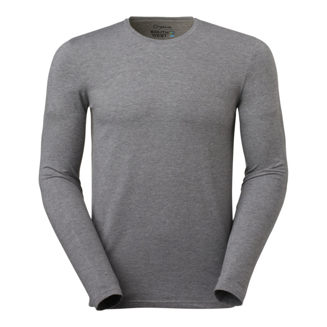 LÅNGÄRMAD T-SHIRT LEO SOUTH WEST GRÅMELANGE XL | Beijerbygg Byggmaterial