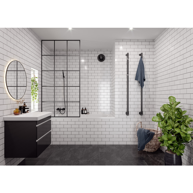 BADRUMSFLÄKT PAX CALIMA SVART