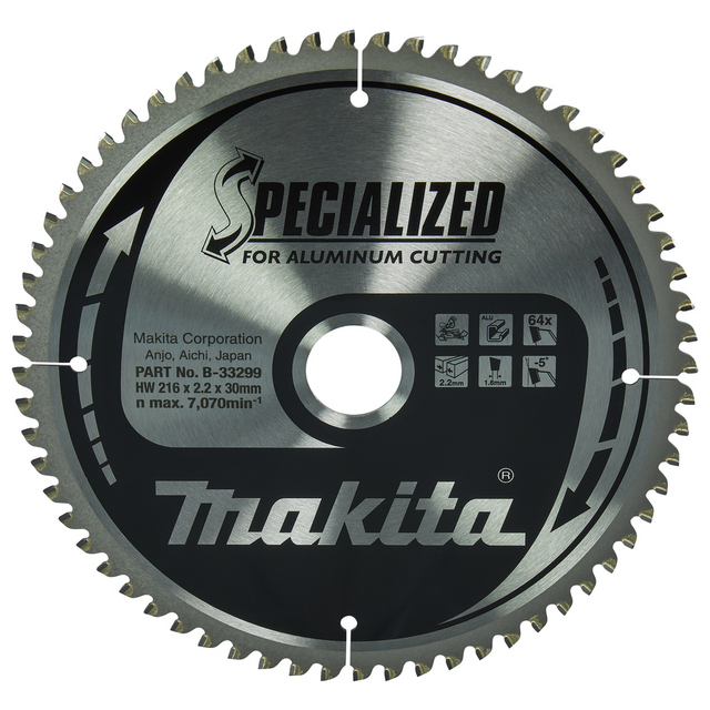 SÅGKLINGA B-33299 MAKITA ALUMINUM 216X30X64T | Beijerbygg Byggmaterial