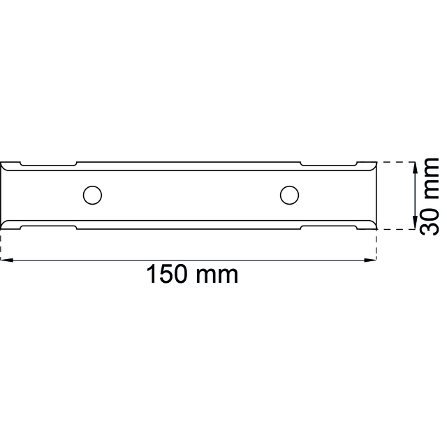 GARDINBESLAG 420-H1 VITLACK L=150MM          (LÖSPACK)(50)