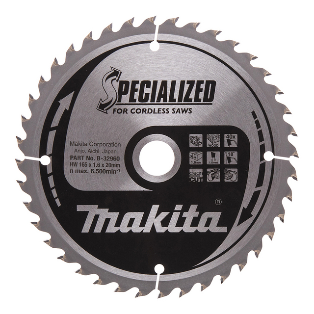 SÅGKLINGA B-32960 MAKITA TRÄ 40T 165X20X1,6MM | Beijerbygg Byggmaterial