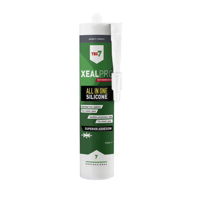 FOGMASSA XEALPRO SILIKON ANTRACIT PATRON 310ML | Beijerbygg Byggmaterial