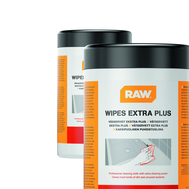 WIPES EXTRA PLUS 80-PACK RAW 80-PACK MED SKRUBBAKSIDA