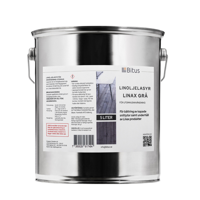 OLJA LINAX GRÅ 5L | Beijerbygg Byggmaterial