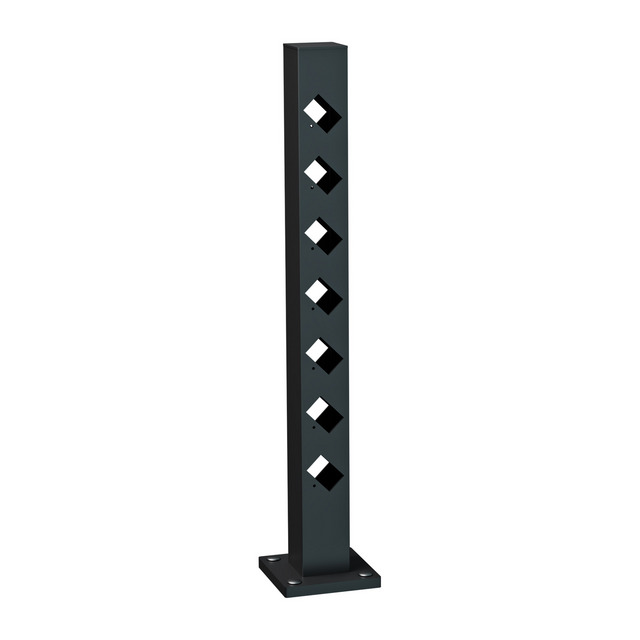 MELLANSTOLPE FLÅREN 745 SV STAKETSTOLPE ALUMINIUM | Beijerbygg Byggmaterial