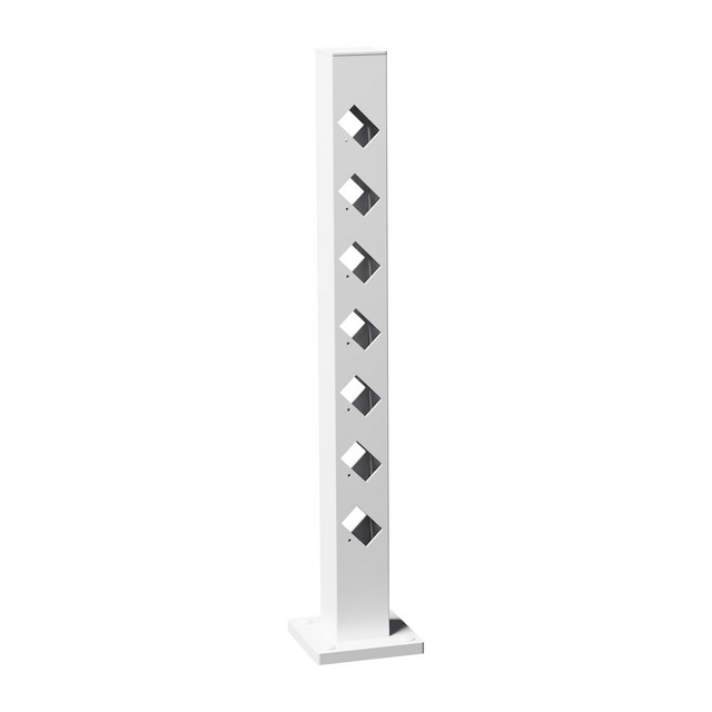 MELLANSTOLPE FLÅREN 745 VIT STAKETSTOLPE ALUMINIUM | Beijerbygg Byggmaterial