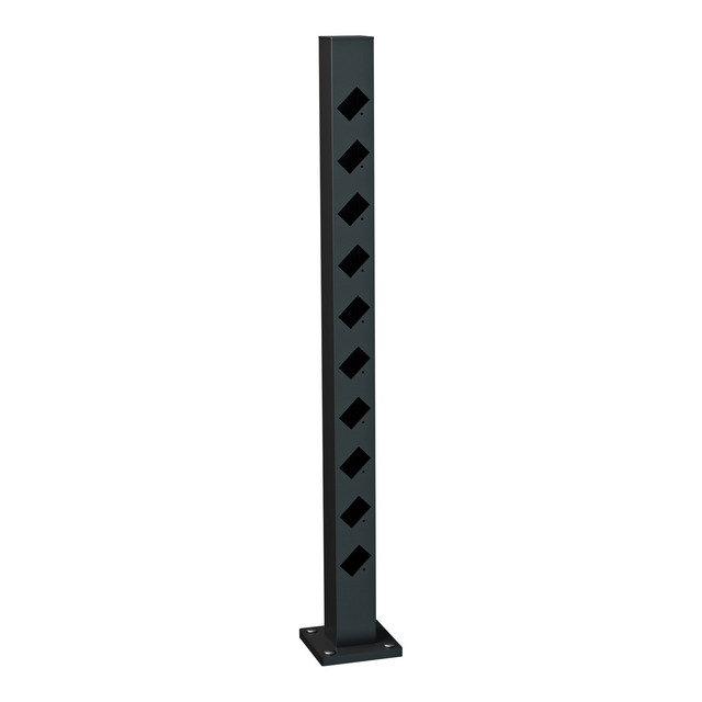 ÄNDSTOLPE HÖGER FLÅREN 995 SV STAKETSTOLPE ALUMINIUM | Beijerbygg Byggmaterial