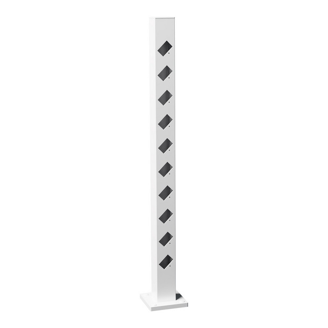 ÄNDSTOLPE HÖGER FLÅREN 995 VIT STAKETSTOLPE ALUMINIUM | Beijerbygg Byggmaterial