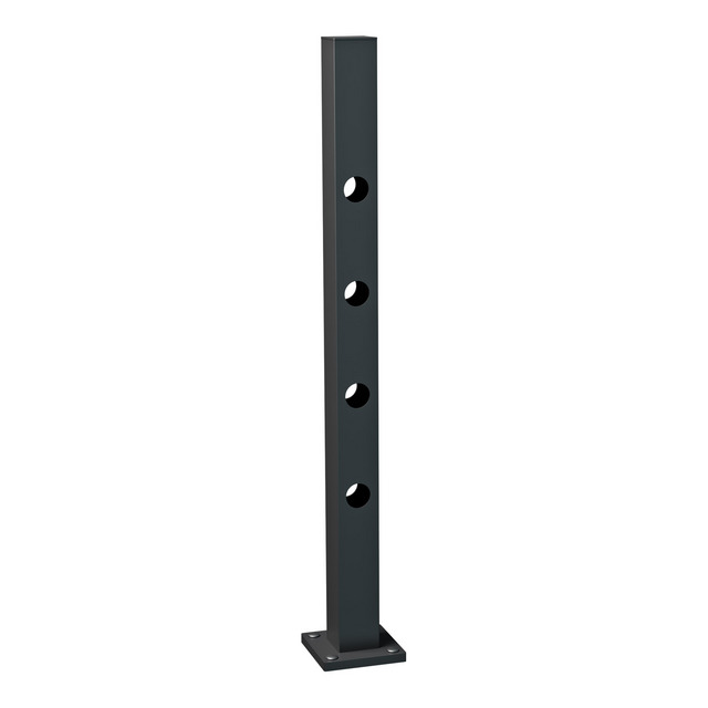 MELLANSTOLPE HINDSEN 995 SV STAKETSTOLPE ALUMINIUM | Beijerbygg Byggmaterial