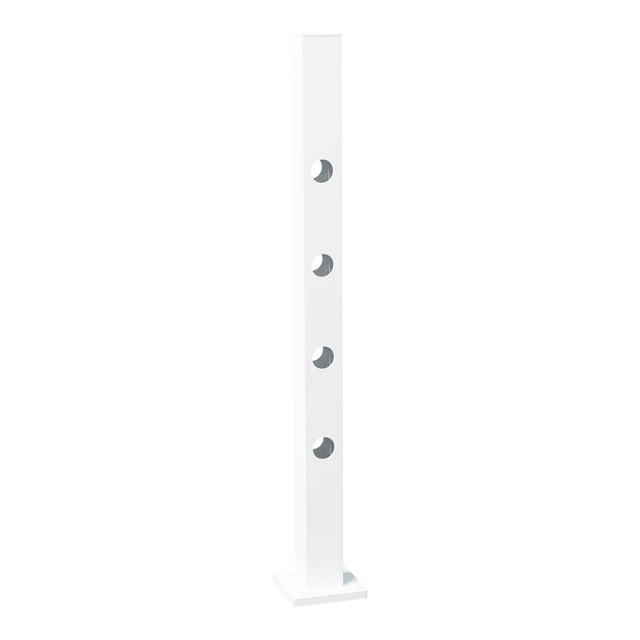 MELLANSTOLPE HINDSEN 995 VIT STAKETSTOLPE ALUMINIUM | Beijerbygg Byggmaterial