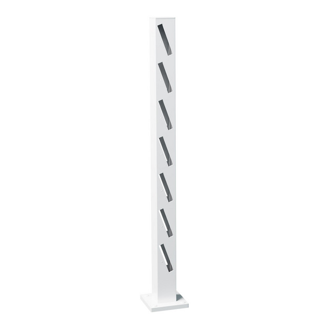 MELLANSTOLPE RUSKEN 995 VIT STAKETSTOLPE ALUMINIUM | Beijerbygg Byggmaterial