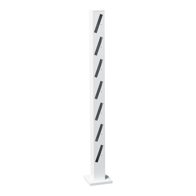 ÄNDSTOLPE HÖGER RUSKEN 995 VIT STAKETSTOLPE ALUMINIUM | Beijerbygg Byggmaterial