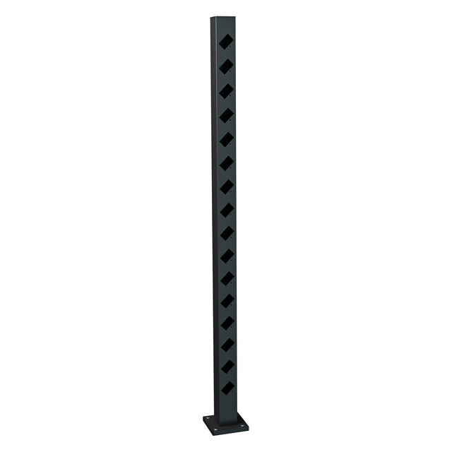 ÄNDSTOLPE HÖGER FLÅREN 1475 SV STAKETSTOLPE ALUMINIUM | Beijerbygg Byggmaterial