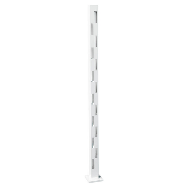 MELLANSTOLPE DISKRET 1460 VIT STAKETSTOLPE ALUMINIUM | Beijerbygg Byggmaterial