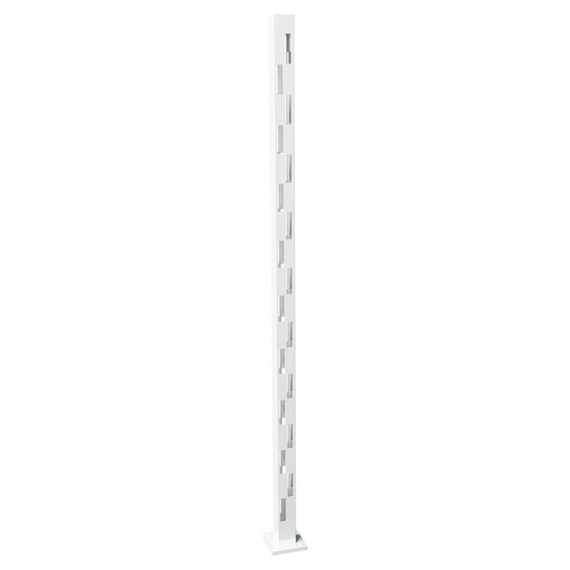 MELLANSTOLPE DISKRET 1840 VIT STAKETSTOLPE ALUMINIUM | Beijerbygg Byggmaterial