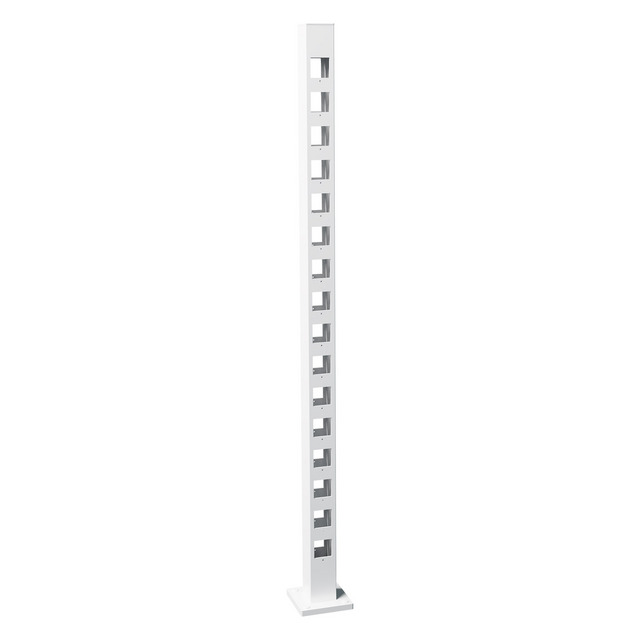 MELLANSTOLPE FUREN 1510 VIT STAKETSTOLPE ALUMINIUM | Beijerbygg Byggmaterial