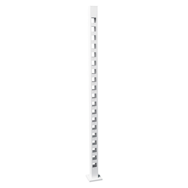 MELLANSTOLPE FUREN 1765 VIT STAKETSTOLPE ALUMINIUM | Beijerbygg Byggmaterial
