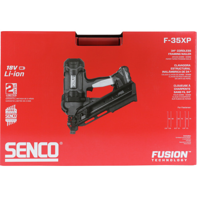SPIKPISTOL FUSION F-35XP CW BATTERIDRIVEN SENCO 50-90MM