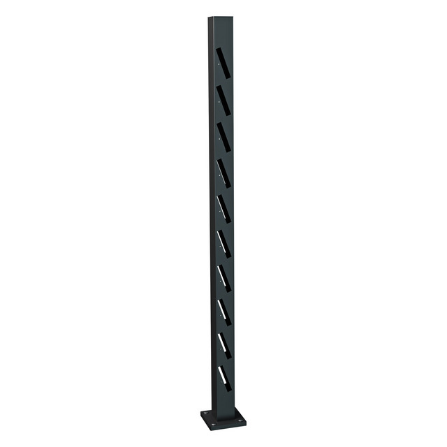 MELLANSTOLPE RUSKEN 1510 SV STAKETSTOLPE ALUMINIUM | Beijerbygg Byggmaterial