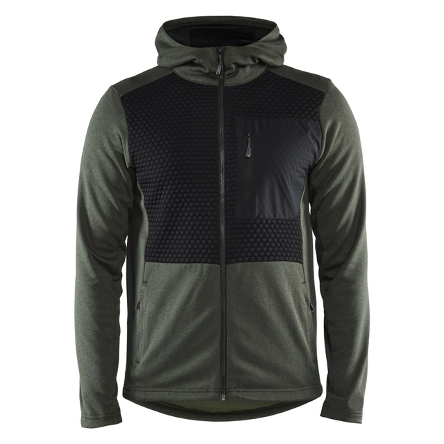 LUVTRÖJA 3540 2533 FULL ZIP HÖSTGRÖN/SVART S | Beijerbygg Byggmaterial