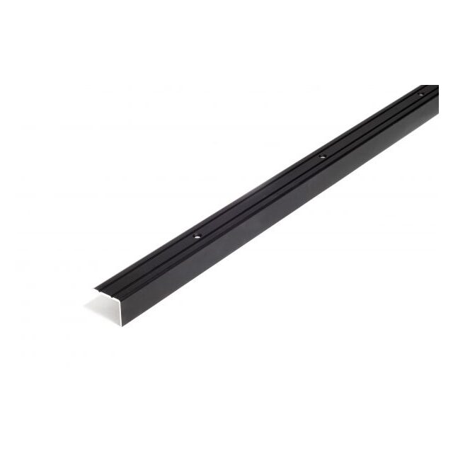 TRAPPKANTLIST 25X20MM SVART 200CM INKLUSIVE SKRUV | Beijerbygg Byggmaterial