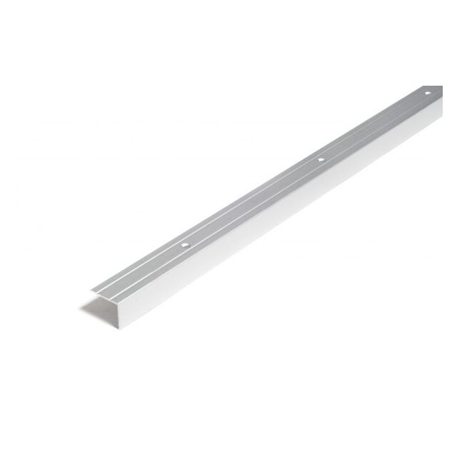 TRAPPKANTLIST 25X20MM SILVER 100CM INKLUSIVE SKRUV | Beijerbygg Byggmaterial