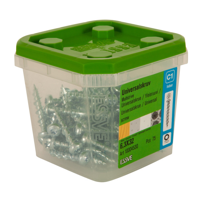 UNIVERSALSKRUV MULTIDRIVE TX25 FZB 6,3X32 75ST