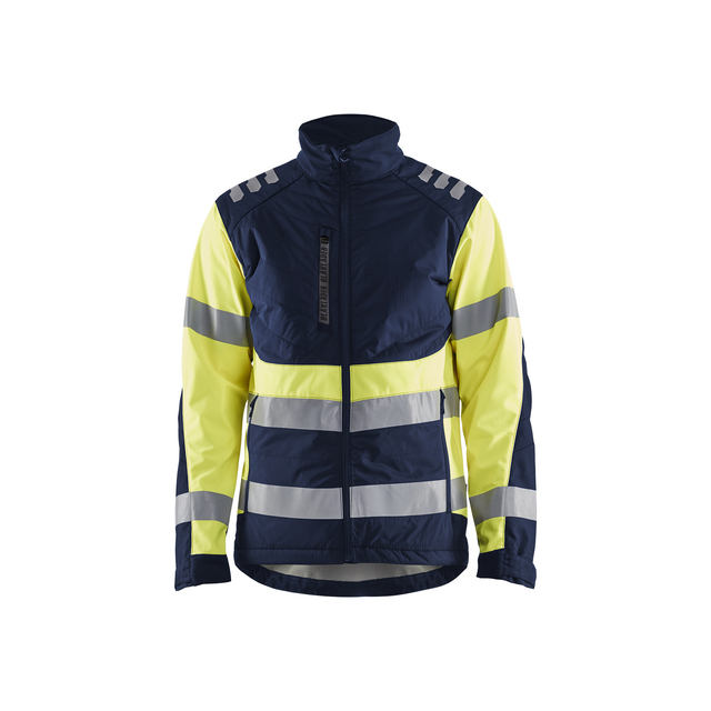 SOFTSHELLJACKA 4491 2513 VARSEL MARINBLÅ/VARSELGUL 4XL | Beijerbygg Byggmaterial
