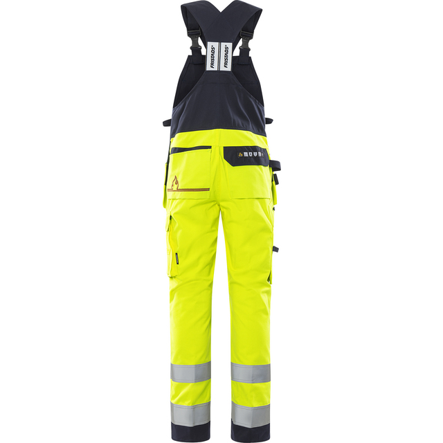 Produktbild föreställande artikeln HÄNGSLEBYXA FLAM 1075 ATHS VARSELGUL/MARIN STL C52 från kategorin Flamskyddsbyxor