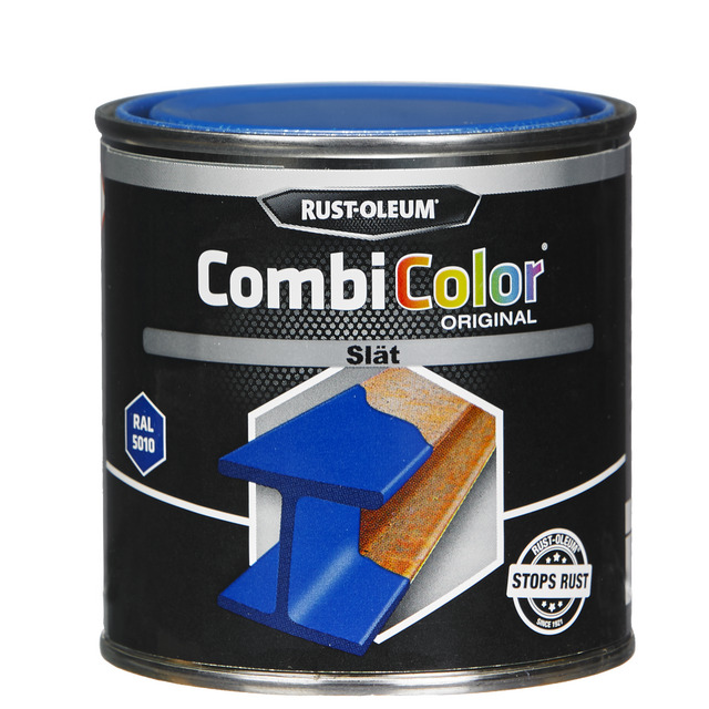 METALLFÄRG COMBICOLOR BLANK BLÅ RAL 5010 250ML