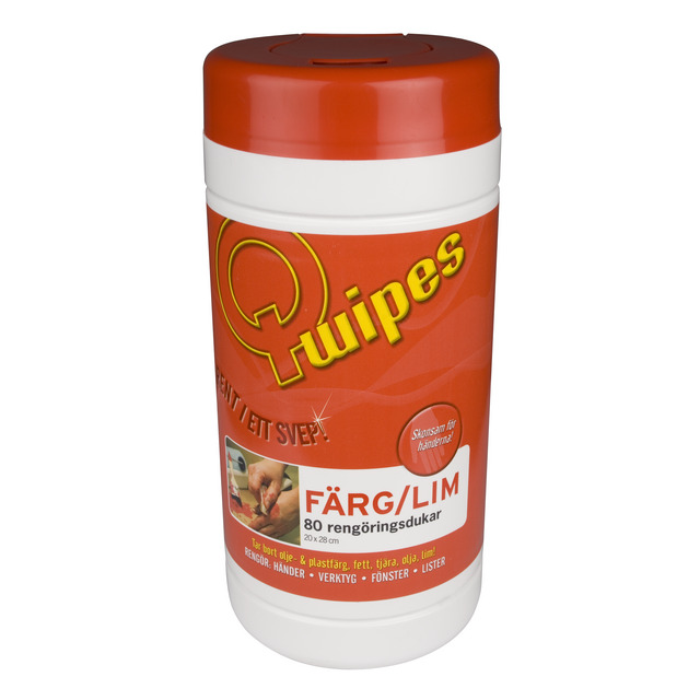 RENGÖRINGSDUK Q-WIPES FÄRG/LIM 80 DUK