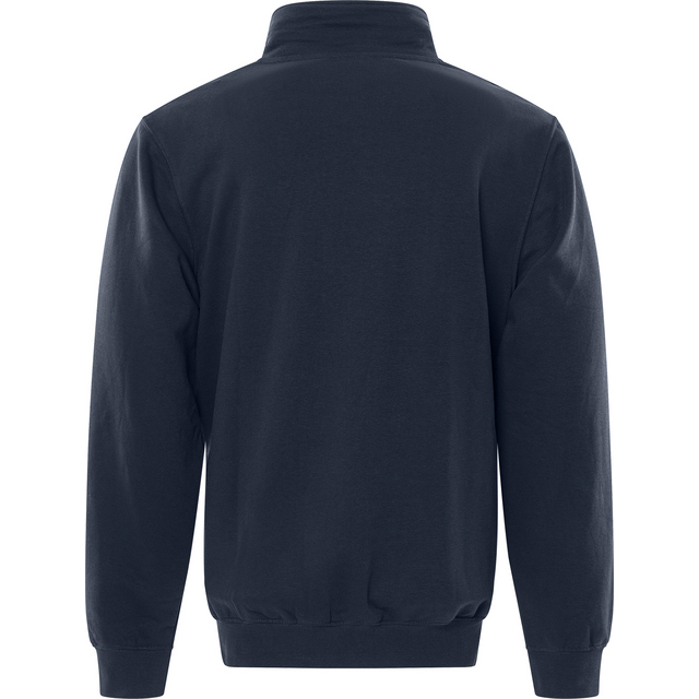 SWEATSHIRT KORT ZIP 1737 SWB MÖRK MARIN STL M